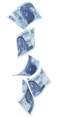 Spadające banknoty 50 PLN