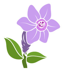 Vintage Flower Branch Vector Illustration