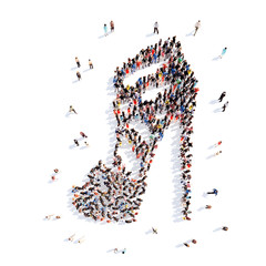 people in the form of shoes.