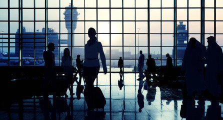 International Airport Communter Passenger Traveling Concept