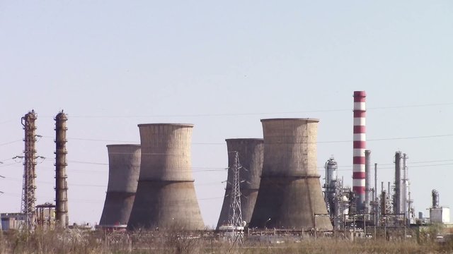 Oil refinery scenery