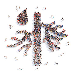 people in the form of a blood vessel.