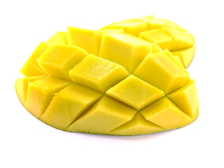 yellow mango isolated on a white background