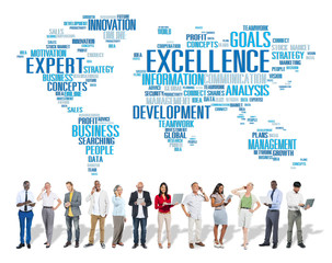 Excellence Expertise Perfection Global Growth Concept