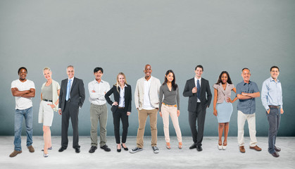 Obraz premium Group of Diverse Community Cheerful People Concept