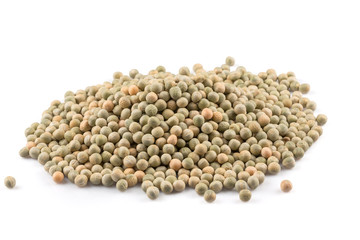Whole dried green peas full frame