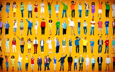 Multiethnic Casual People Togetherness Celebration Concept