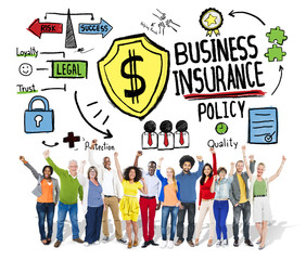Obraz na płótnie Canvas People Celebration Safety Risk Business Insurance Concept