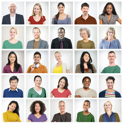 Community Diversity Group Headshot People Concept