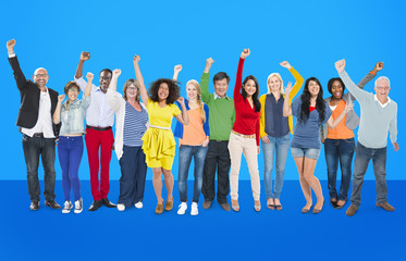 Obraz premium Celebration Community Cheerful Happiness Success Concept