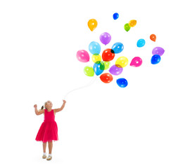 Fototapeta na wymiar Balloon Fun Activity Aspiration Kid joy Child Concept