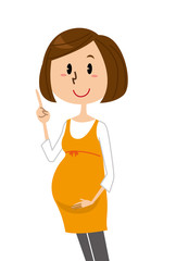 妊婦　指差し
