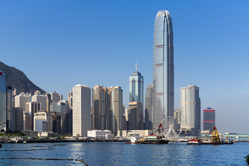 Naklejka premium High rise buildings in Hong Kong.