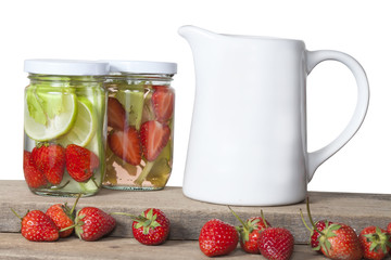Infused water  ,refreshment for health.