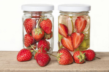 Infused water  ,refreshment for health.