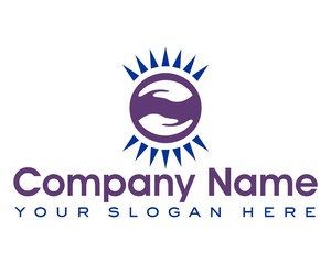 hand palms logo image vector