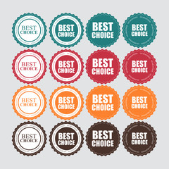 Obraz premium Best Choice Label with Ribbon Vector Illustration