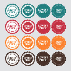 Lowest Price Golden Label Vector Illustration