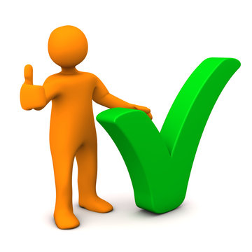 recommend clip art: Manikin Green Tick