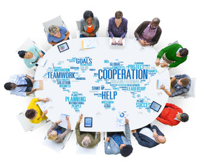 Coorperation Business Coworker Planning Teamwork Concept