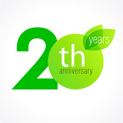 20 anniversary green logo