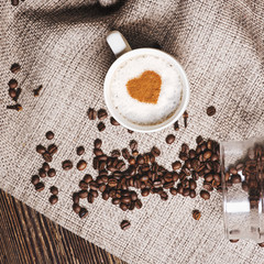 Cup of coffee with heart