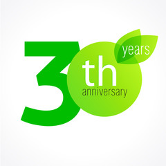 30 anniversary green logo