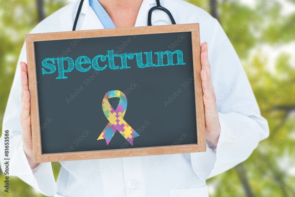 Poster Spectrum against low angle view of tall trees