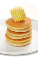 Layers of Pancake and butter