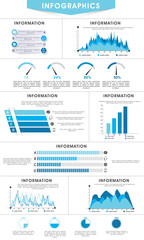 Business infographics layout with different elements.