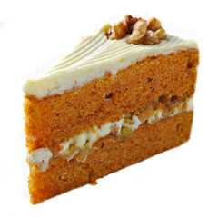 Carrot Cake isolated on white background