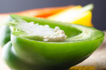 Bell Peppers Cut in Half