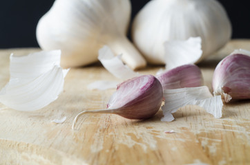 Garlic Bulbs, Peel and Cloves