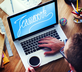 Fototapeta premium Teamwork Team Collaboration Support Member Unity Concept