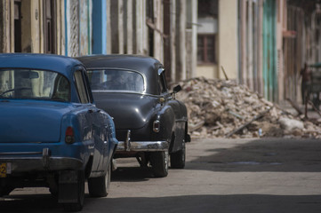 HAVANA/CUBA 4TH JULY 2006 - Old American cars in the streets of