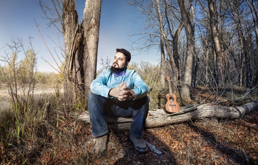 Fototapeta premium Ukulele man