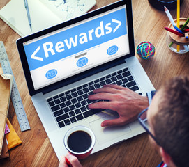 Digital Online Reward Profit Office Working Concept