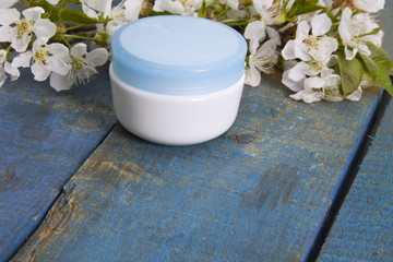 Spa composition on wooden background