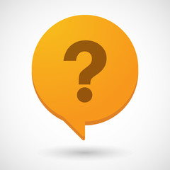 Comic balloon icon with an interrogation sign