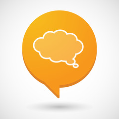 Comic balloon icon with a cloud balloon