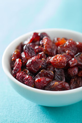 dried cranberries in a bowl