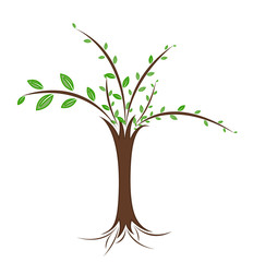 Green Tree Vector Illustration
