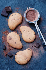 Homemade cookie with chocolate