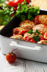 Meat balls with tomato sause