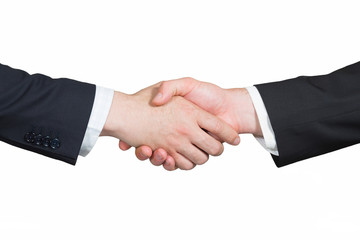 Business Handshake isolated on white