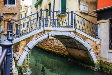 Fototapeta na wymiar Venice, Italy - Canal and historic tenements