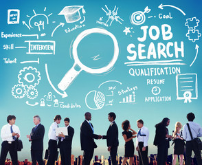 Job Search Qualification Recruitment Hiring Application Concept