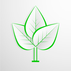 Green eco friendly background - abstract paper leaves