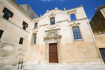 Fototapeta na wymiar Church of Santa Maria degli Angeli in Lecce, Puglia, Italy