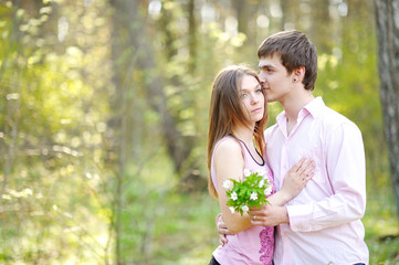 Fototapeta premium beautiful Couple in love on summer